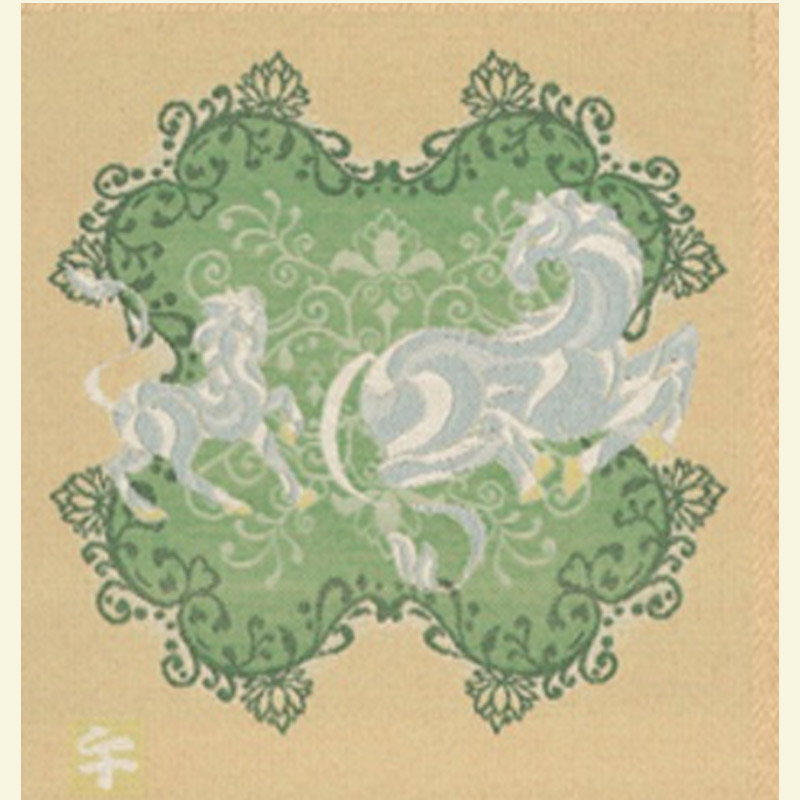 2026年 京都 西陣織 新綾錦織カレンダー 白馬図