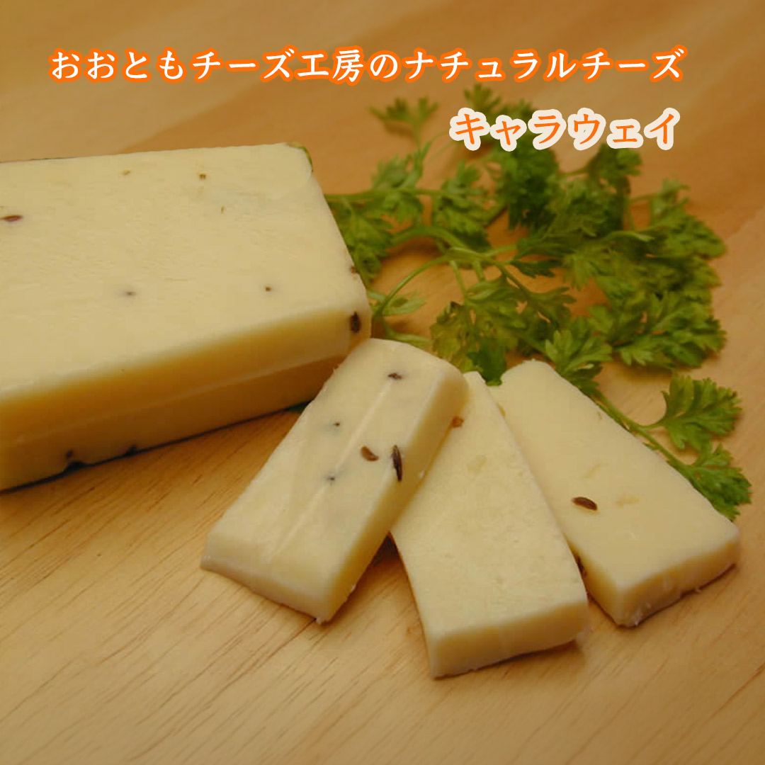 おおともチーズ工房のナチュラルチーズ キャラウェイ 爽やかな酸味 スパイス風味 おおともチーズ工房人気のチーズレクタン キャラウェイシード 熟成  女性に大変人気のあるチーズです。