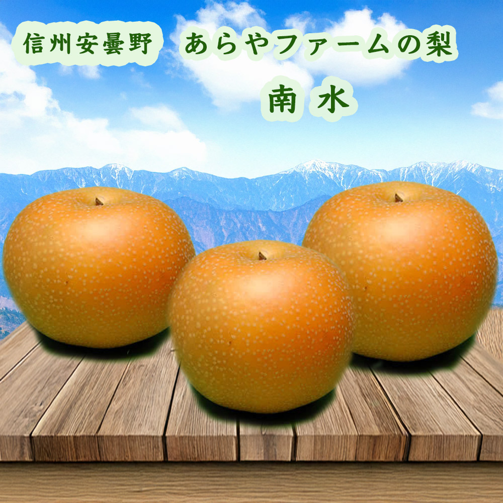 信州　安曇野　あらやファームの梨　南水