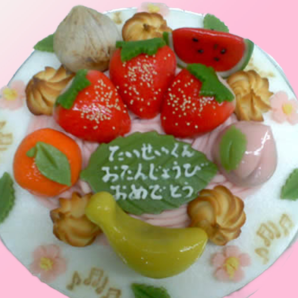 幸成堂　和菓子のデコレーションケーキ