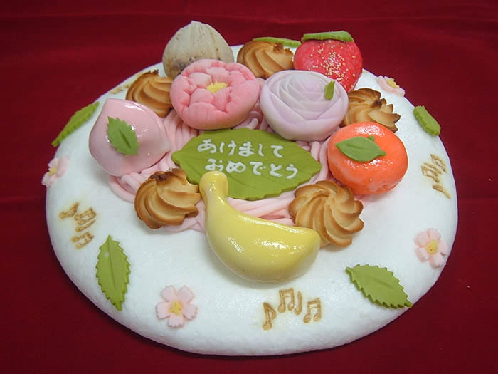 幸成堂　和菓子のデコレーションケーキ
